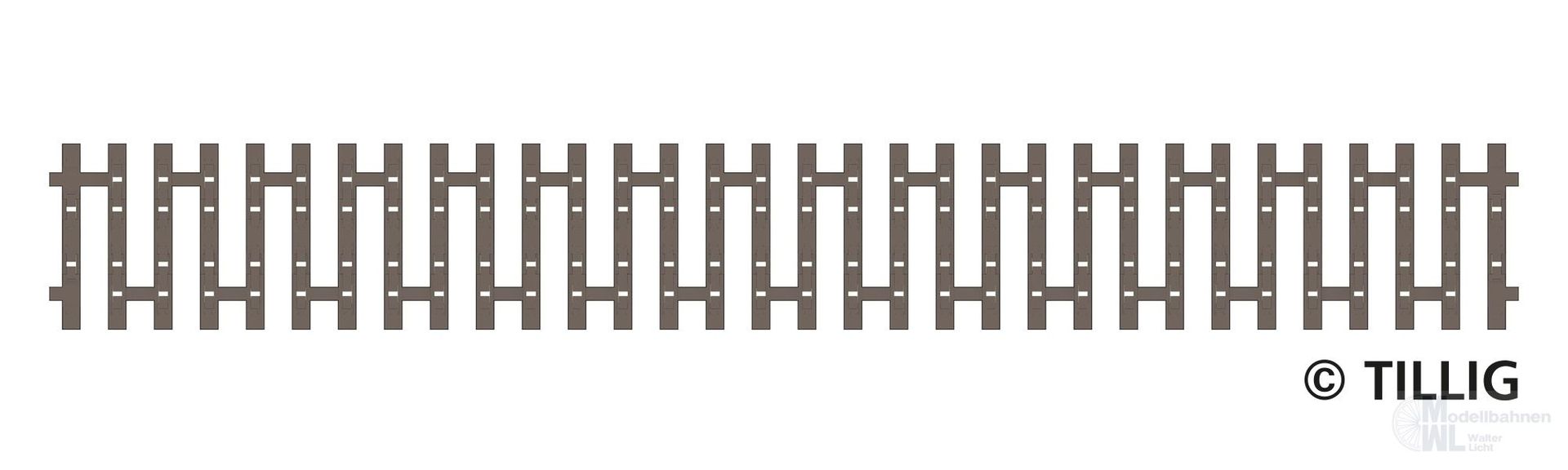 Tillig 83190 - Flex-Schwellenband Zwangsgleis (beidseitig) 166mm TT 1:120
