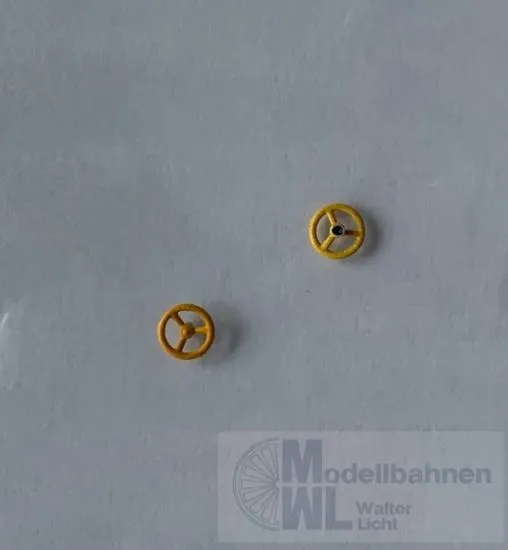 Sudexpress SUD3215 - Handrad für Bremsanlage mit 3 Streben 2 Stück gelb H0 1:87