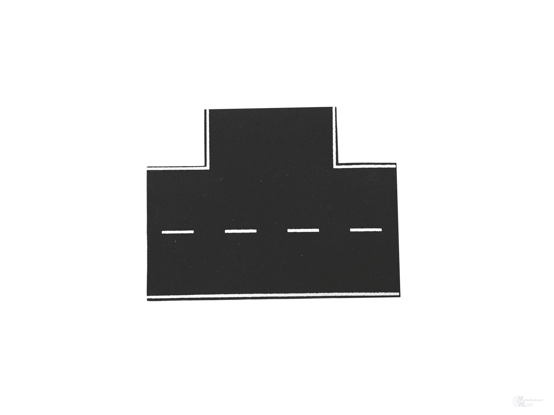 Vollmer 48291 - Straßenplatte Asphalt mit Nut für Magnetband 90° Einmündung Steinkunst H0