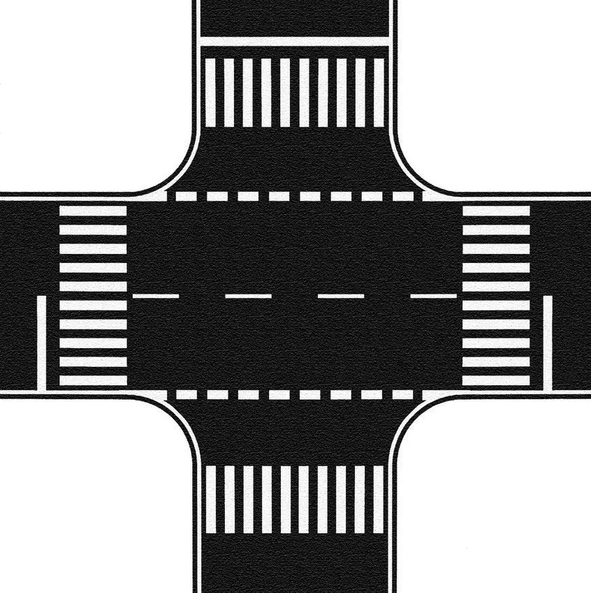 Noch 60712 - Kreuzung Asphalt, 22 x 22 cm H0 1:87