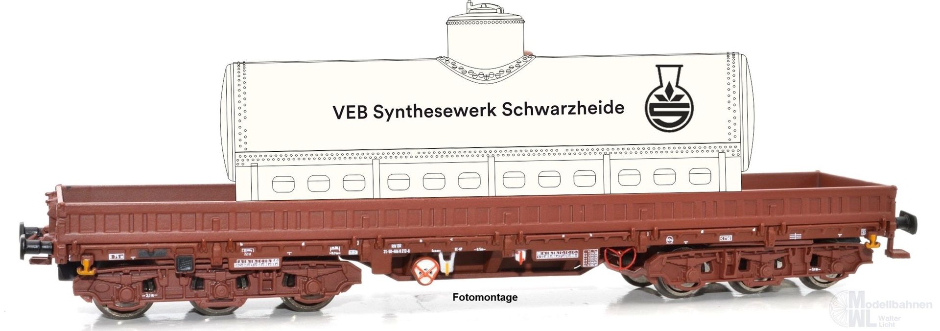 NPE NW52983 - Schwerlastwagen DR Ep.IV Samms 4860 weiß Kessel VEB Synth. TT 1:120 NPE NW52983 - Schwerlastwagen DR Ep.IV Samms 4860 weiß Kessel VEB Synth. TT 1:120