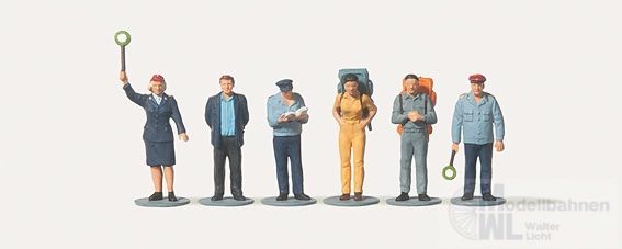 Merten Figuren 212530 - Bahnpersonal DR (Ost), Reisen H0 1:87