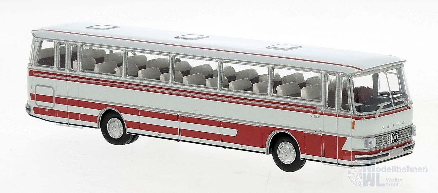 Brekina 56055 - Setra S 150 H Reisebus grau/rot H0 1:87