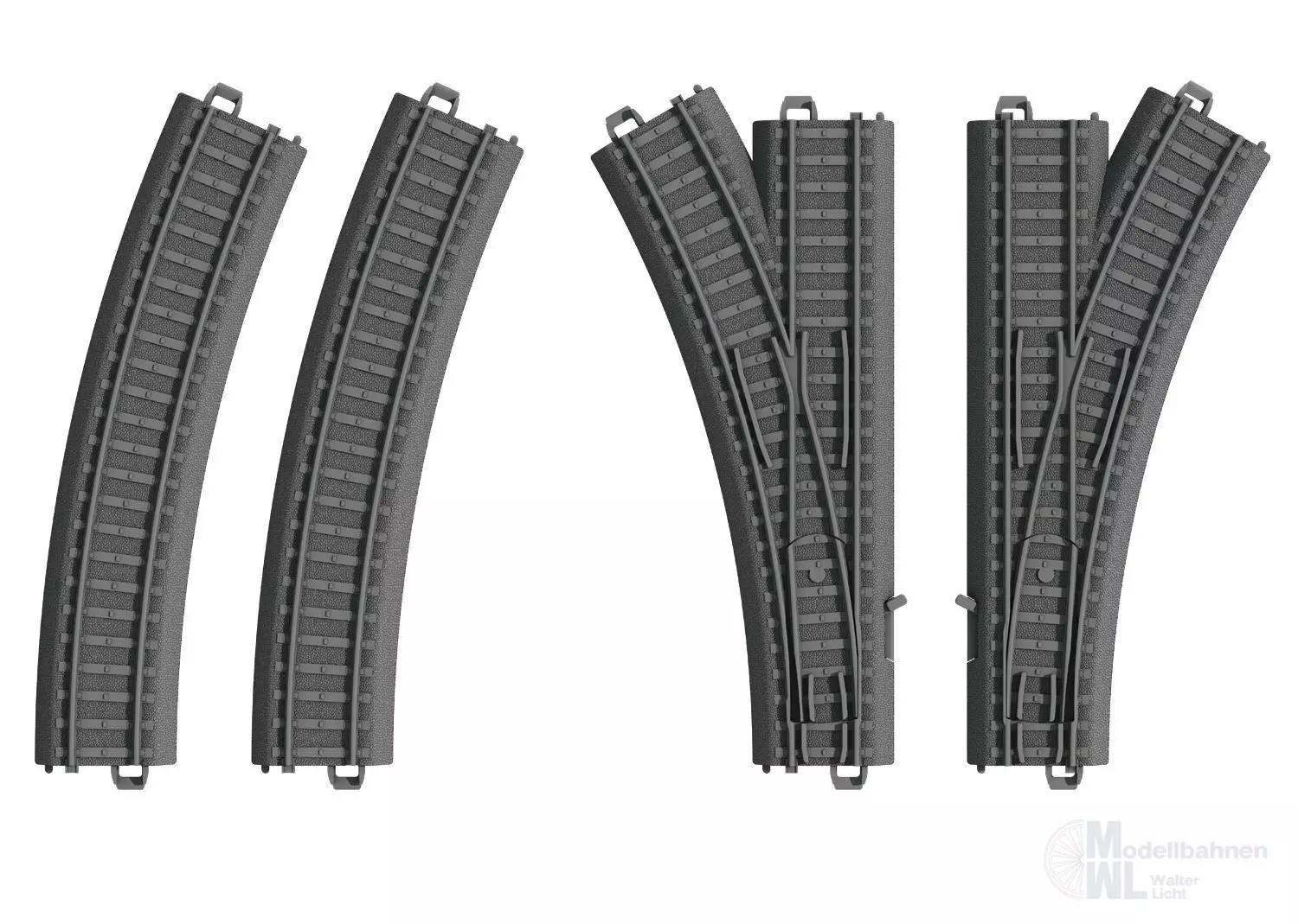 Märklin 23401 - Kunstoffgleis Weichen-Set H0/MyWorld