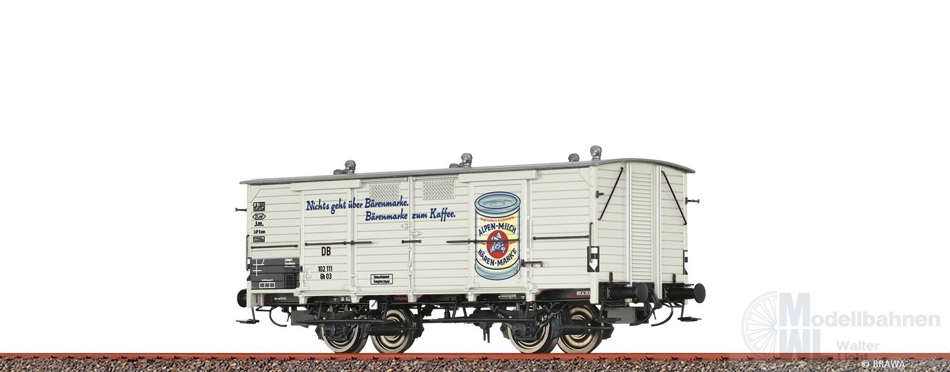 Brawa 50977 - Milchwagen DB Ep.III Bärenmarke Gh03 H0/GL