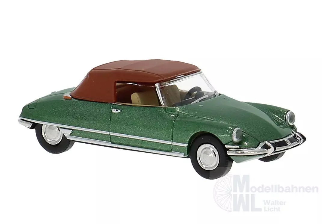 Brekina 14238 - Citroen DS Cabrio Chapron geschlossen in grün (F) H0 1:87