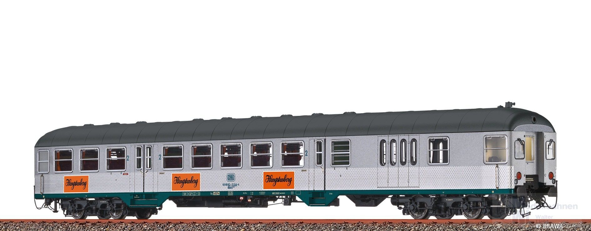 Brawa 46678 - Nahverkehrssteuerwagen DB Ep.IV BDnrzf 738 Hengstenberg H0/WS Beleuchtung
