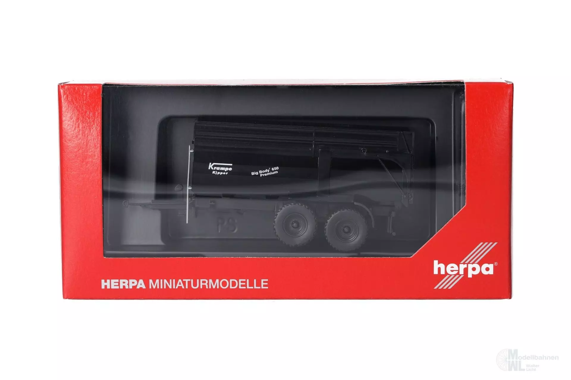 Herpa 077095 - Krampe Anhänger BigBody 650 schwarz H0 1:87