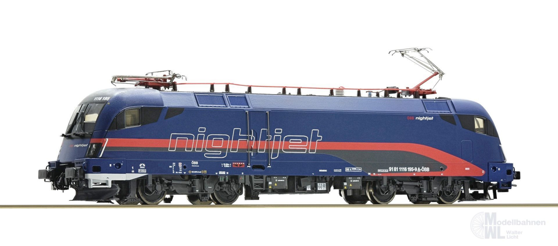 rc70495 Roco 70495 - E-Lok Reihe 1116 195-9 ÖBB Ep.VI Nightjet H0/GL