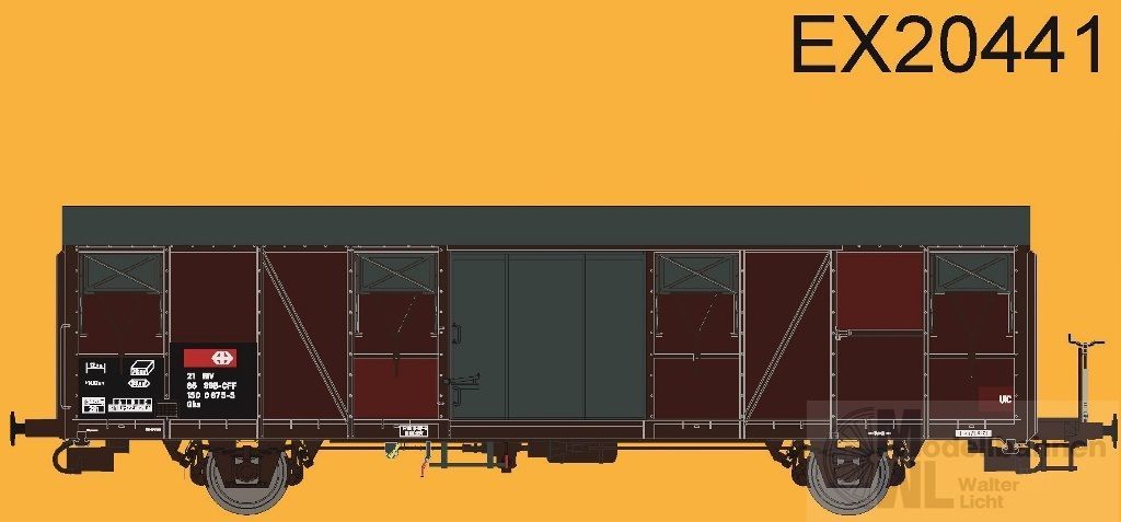 Exact Train 20441 - Güterwagen gedeckt SBB Ep.VI Betr.Nr. 2 H0/GL Exact Train 20441 - Güterwagen gedeckt SBB Ep.VI Betr.Nr. 2 H0/GL