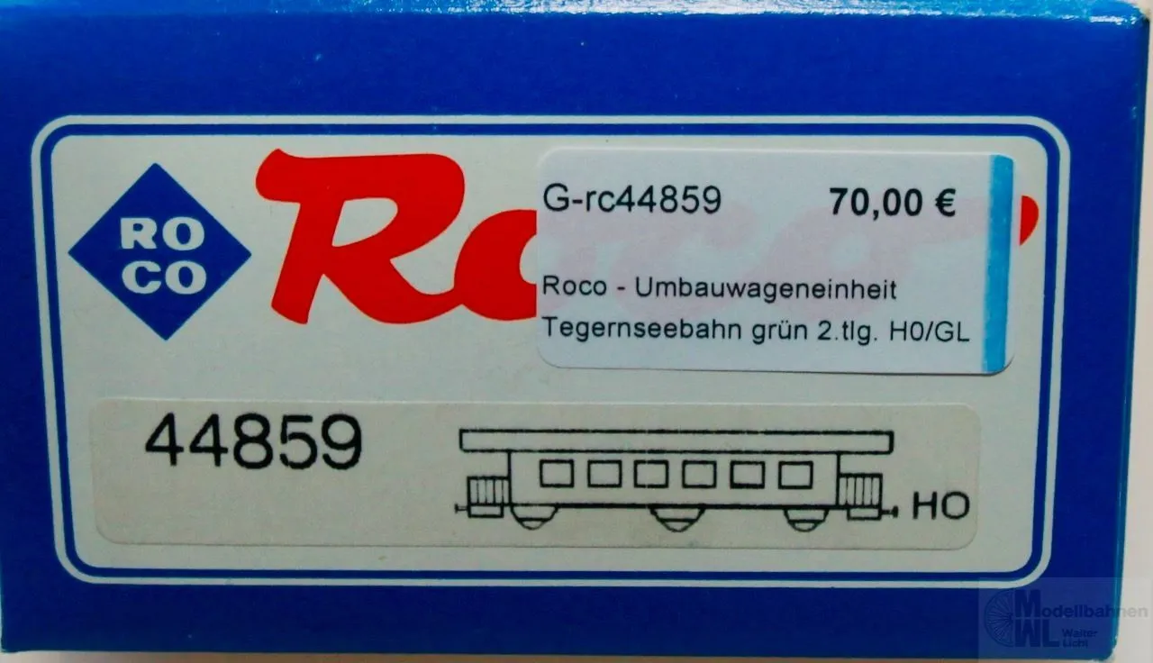 Roco 44859 - Roco - Umbauwageneinheit Tegernseebahn grün 2.tlg. H0/GL