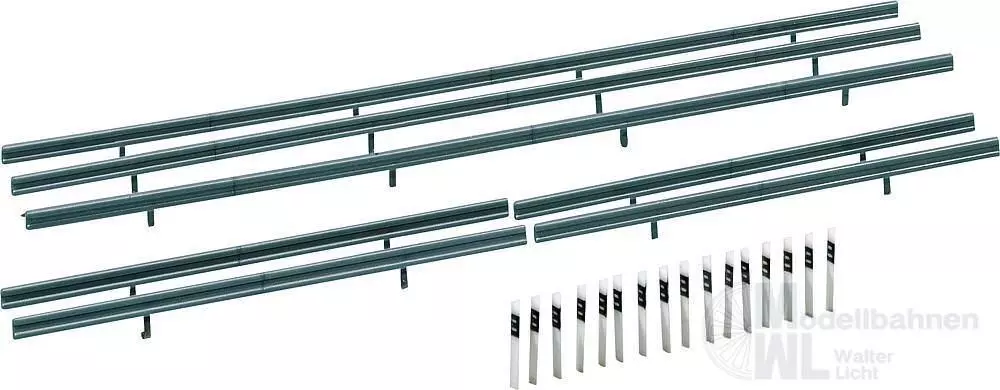 Faller 272452 - Leitplanken und 40 Begrenzungspfosten 86 cm N 1:160