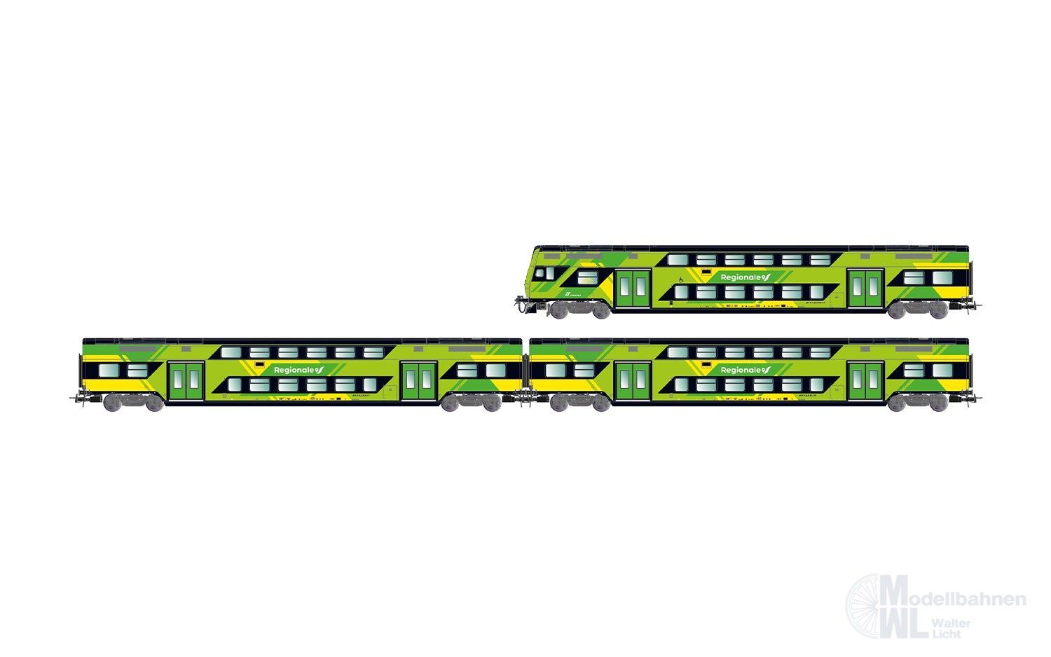 Lima 5059 - Doppelstockwagen Set FS Treniatlia Ep.VI 3.tlg. H0/GL