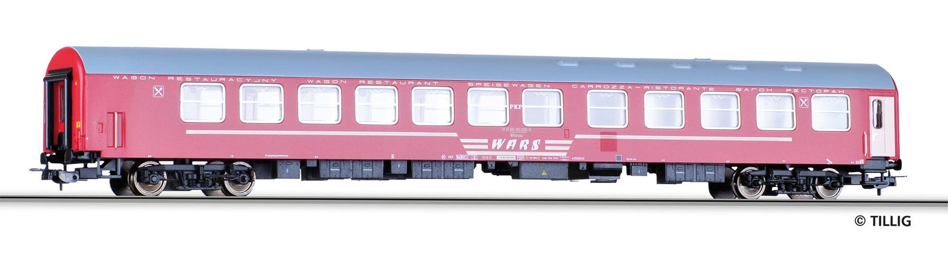 Tillig 74978 - Speisewagen PKP Ep.V WRduu WARS H0/GL