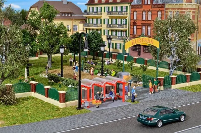 Kibri 38601 - Deko-Set Zaun für englischen Garten H0 1:87