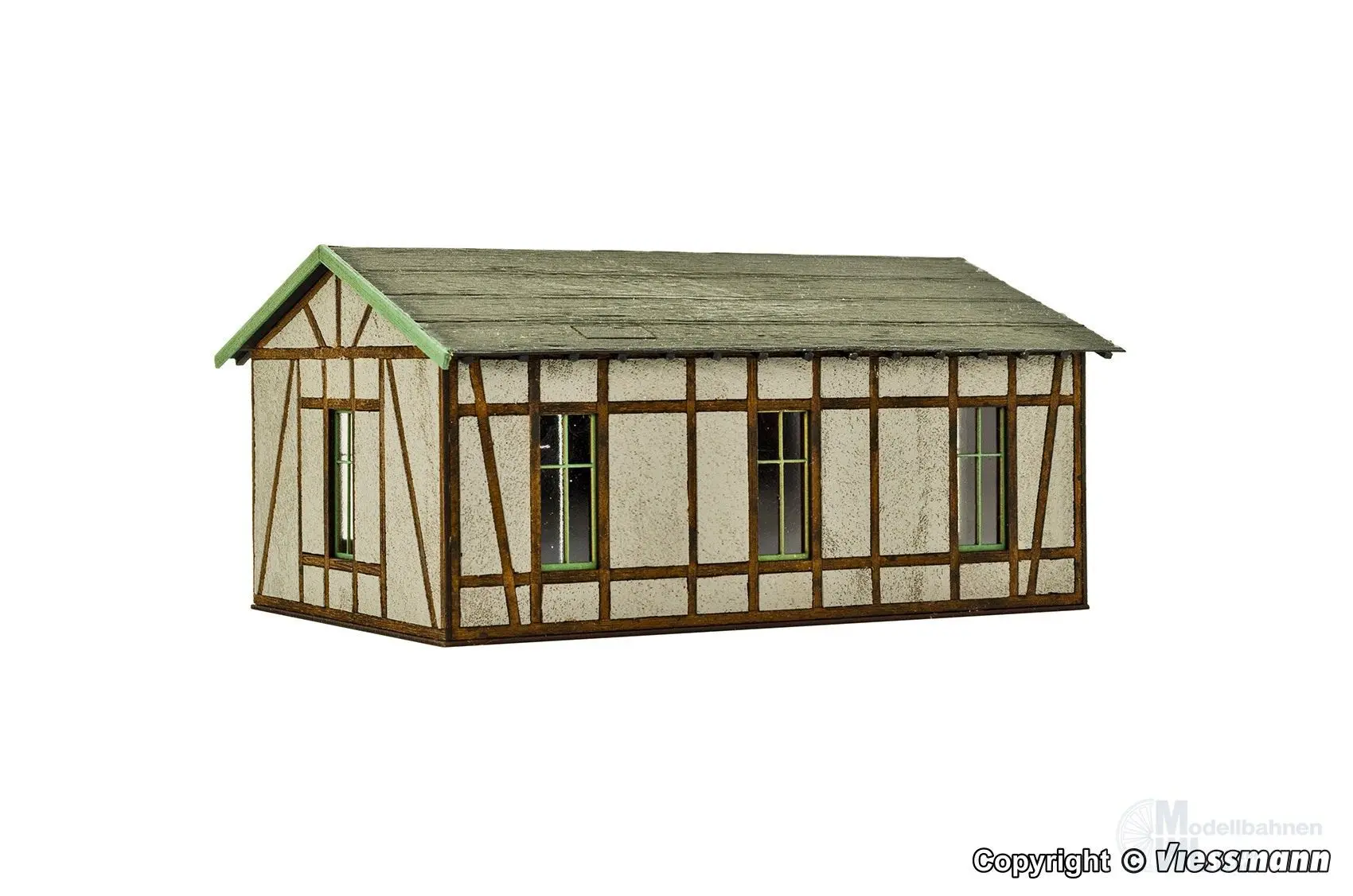 Vollmer 45640 - Werkstatt mit Putz-/Fachwerkfassade - Polyplate Bausatz H0 1:87
