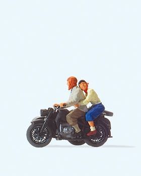 Preiser 28148 - Motorradfahrer. Zündapp KS 75 H0 1:87