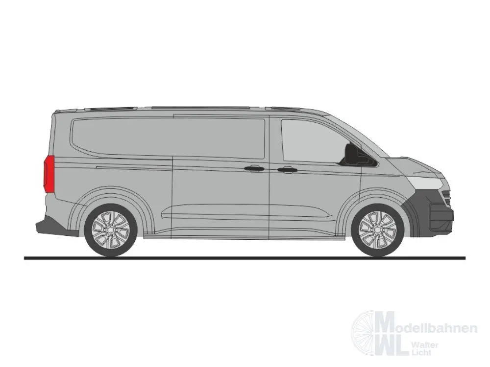 Rietze 11717 - Volkswagen Transporter T7 Kasten LR FD light grey metallic H0 1:87