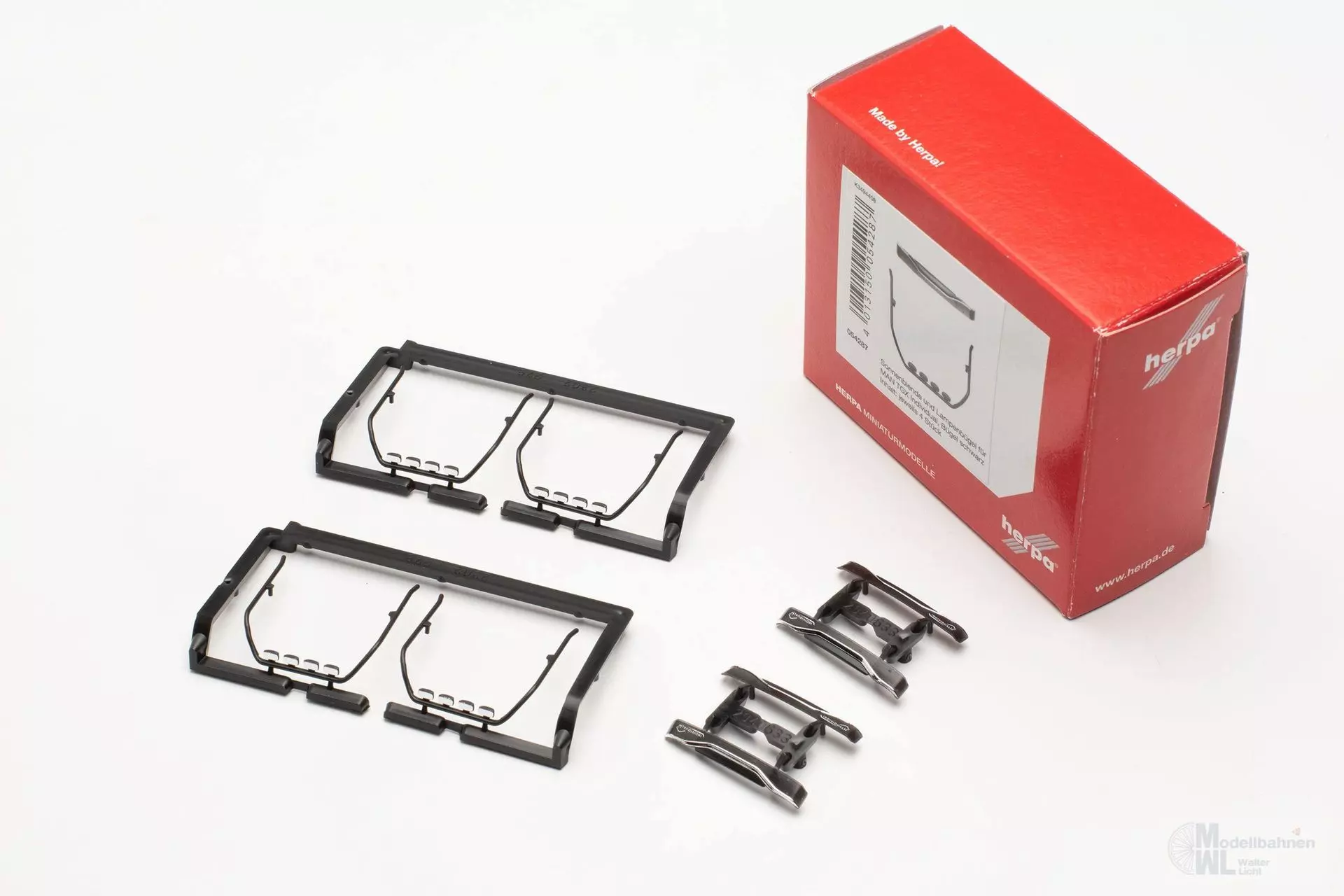 Herpa 54287 - Zub.Sonnenblende und Lampenbügel MAN TGX Individual Bügel schwarz H0 1:87