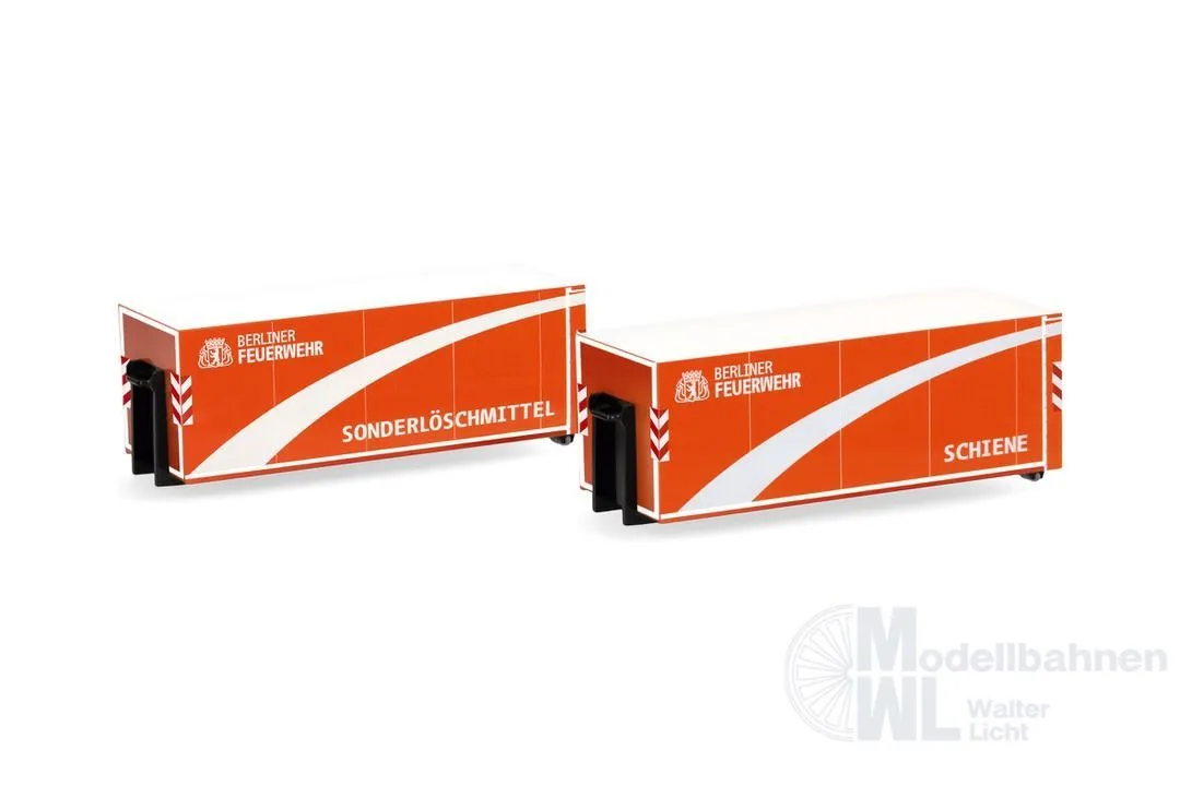 Herpa 054484 - 2er Set Abrollbehälter Berliner Feuerwehr H0 1:87