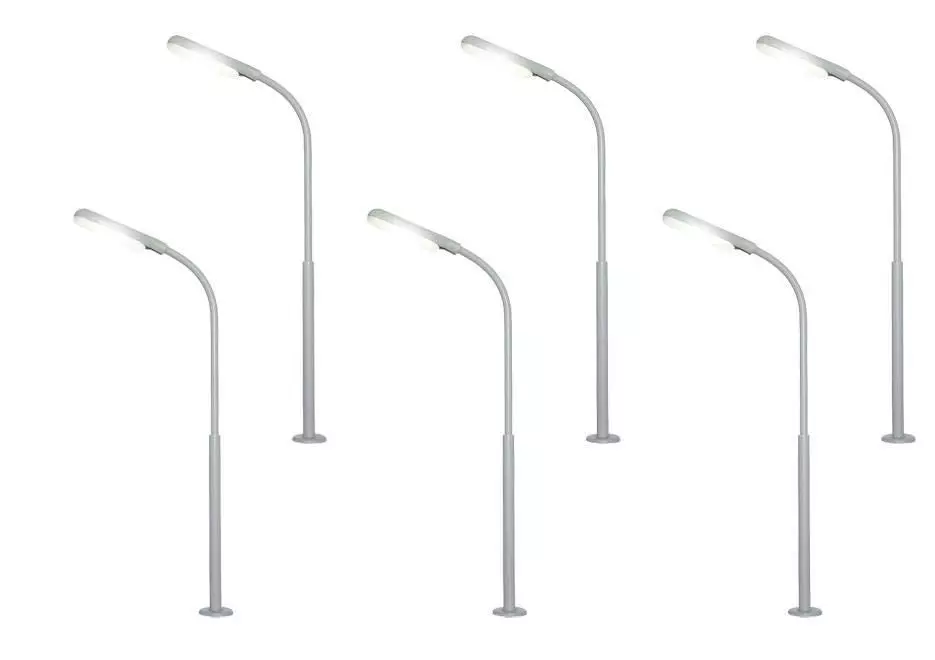 Viessmann 64906 - Peitschenleuchte LED weiß 5+1 N 1:160