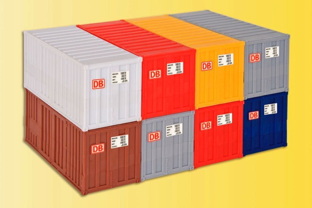 Kibri 10924 - 20-Fuss-Container 6 Stück H0 1:87