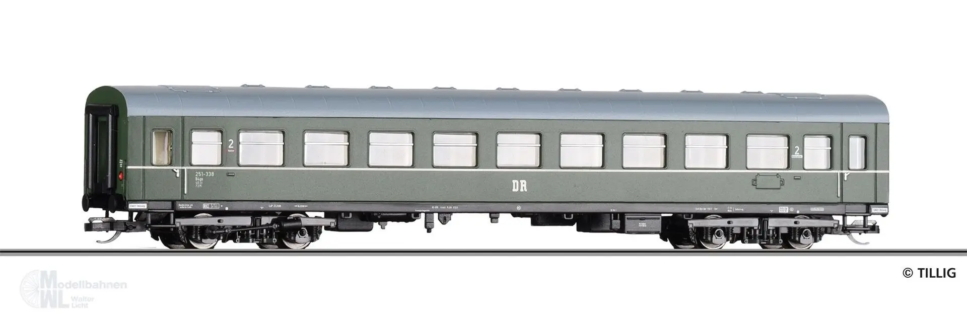 Tillig 95619 - Personenwagen DR Ep.III B4ge 2.Kl. 2.Betriebsn. TT 1:120