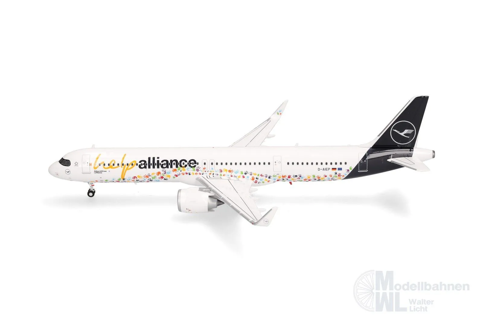 Herpa 573900 - Airbus A321neo Lufthansa HelpAlliance 1:200