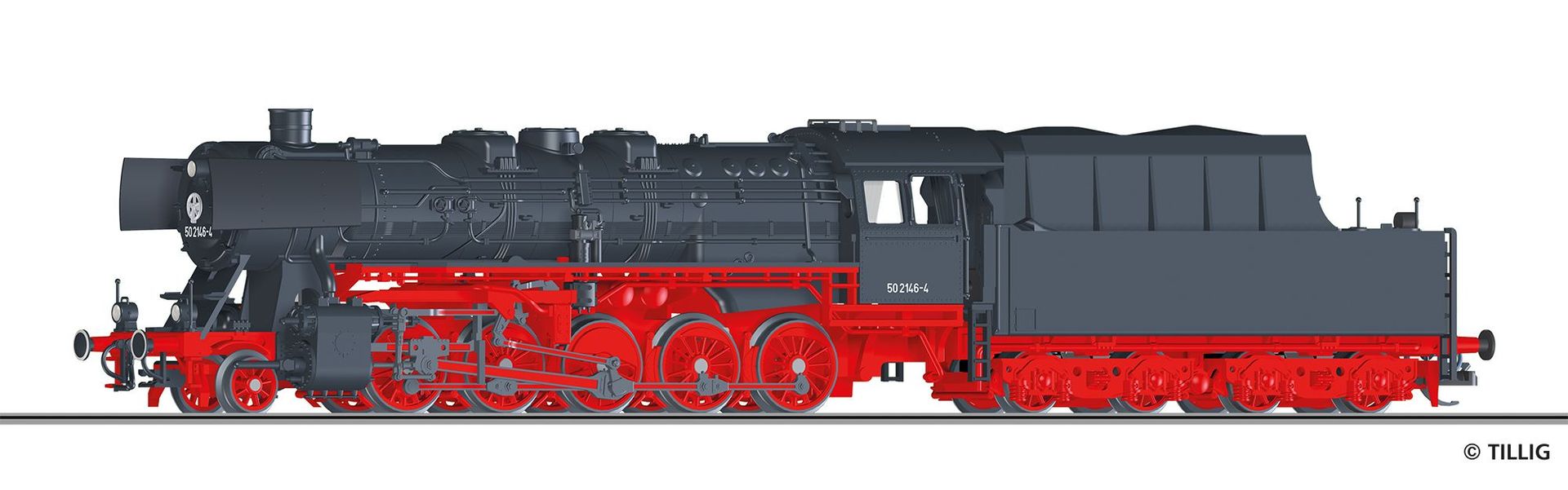 Tillig 04293 - Dampflok BR 50 DR Ep.IV TT 1:120
