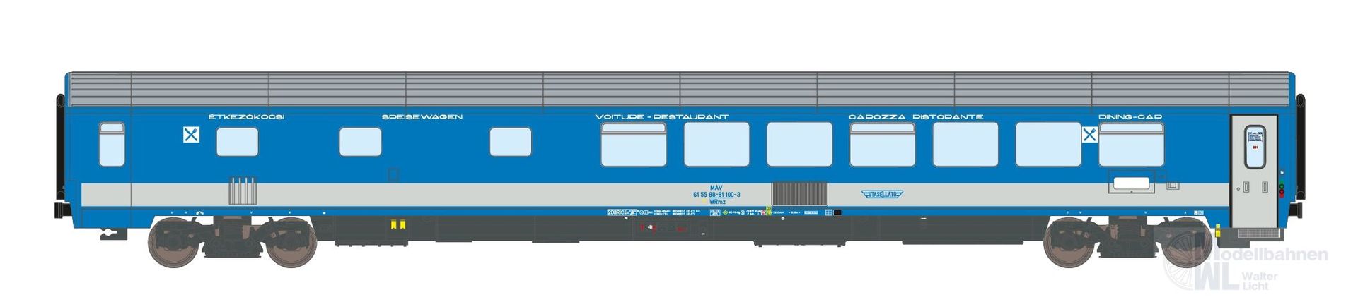 ASM 195550 - Speisewagen MAV Ep.V WRmz 88-91 EC25/24 N 1:160