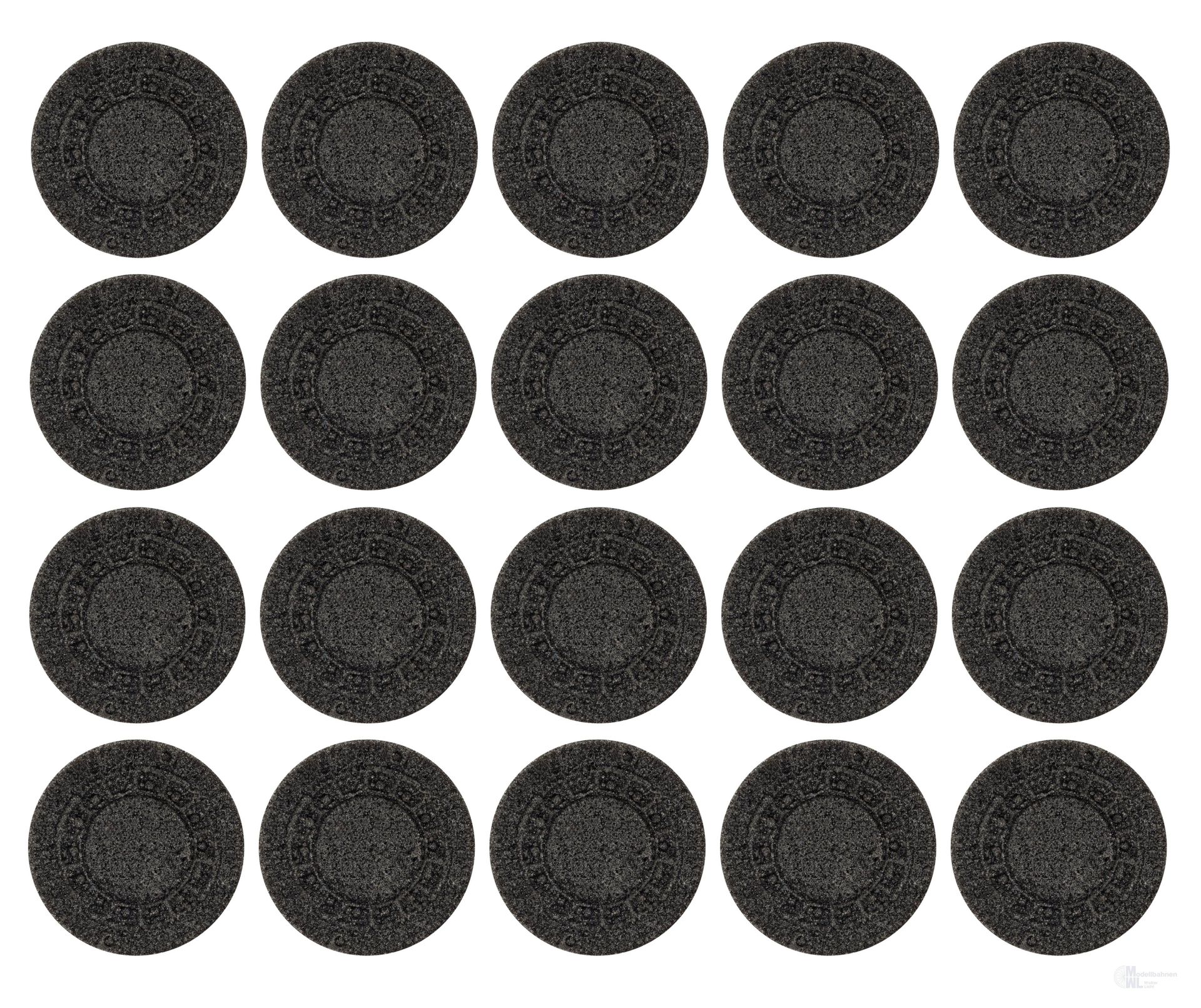 Vollmer 48283 - Gullideckel aus Steinkunst 20 Stück H0 1:87
