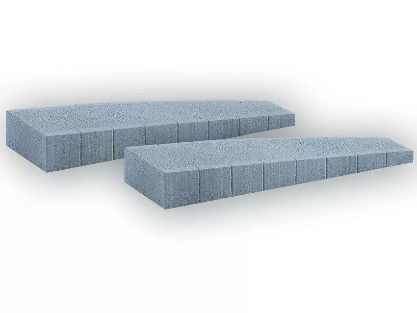 Noch 66018 - Bahnsteig Epoche III – IV, gebogene Enden für Radius (R2) 437 mm, H0 1:87