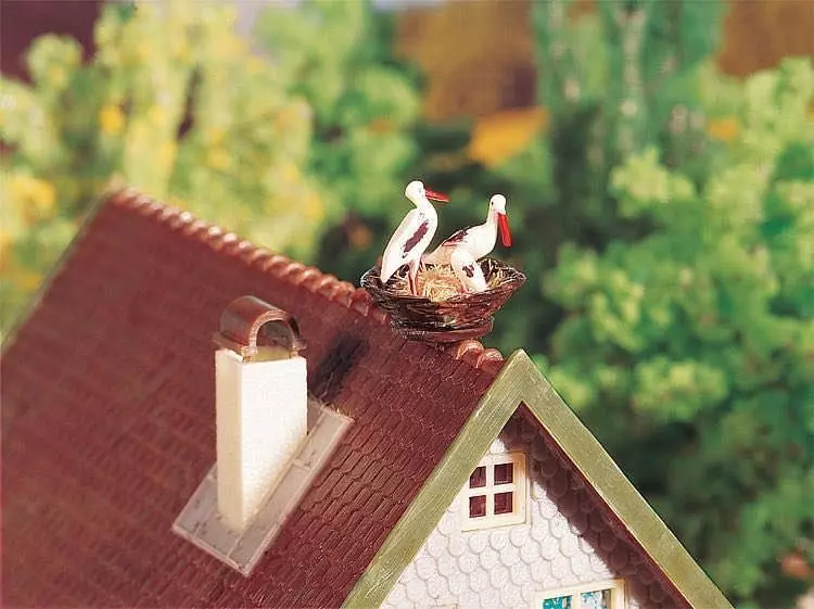 Faller 130280 - Haus Mit Storchennest H0 1:87