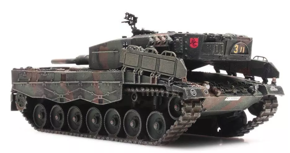 ARTITEC b.v. 6870186 - BRD Leopard 2A4 Fleckentarnung Eisenbahntransport H0 1:87