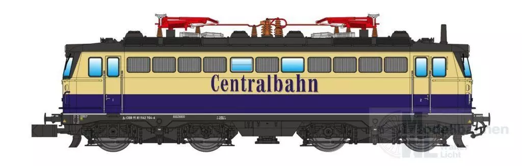 Jägerndorfer Modellbahn 60100_4 - E-Lok Rh 1042 Centralbahn Ep.VI N 1:160
