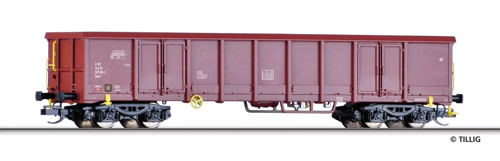 Tillig 15673 - Güterwagen offen Green Cargo AB (S) Ep.VI Eanos TT 1:120