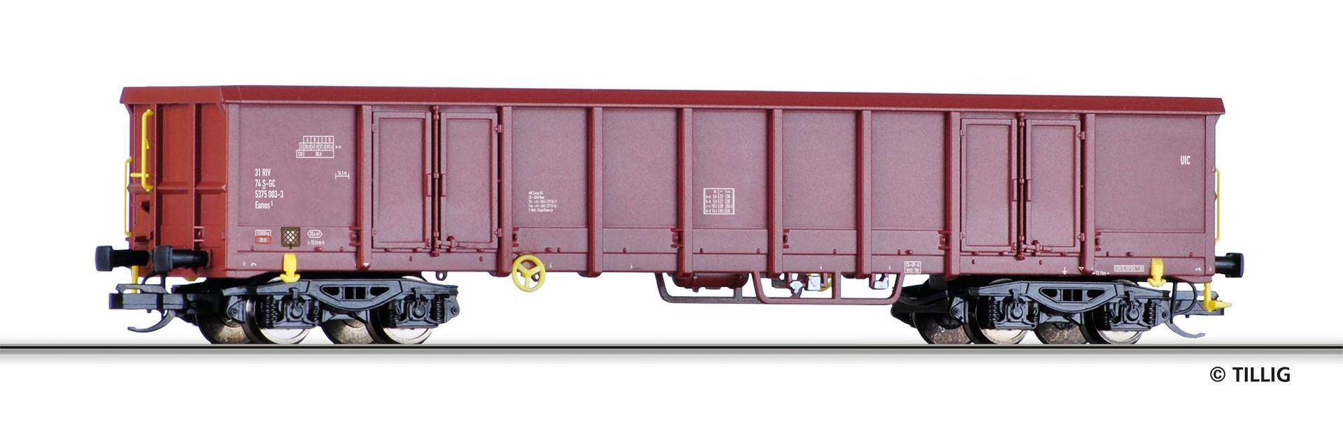 Tillig 15673 - Güterwagen offen Green Cargo AB (S) Ep.VI Eanos TT 1:120