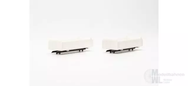 Herpa 085472 - Teileservice Meiller Kippmulde für 4-achs Kipper, weiß (2 Stück) H0 1:87