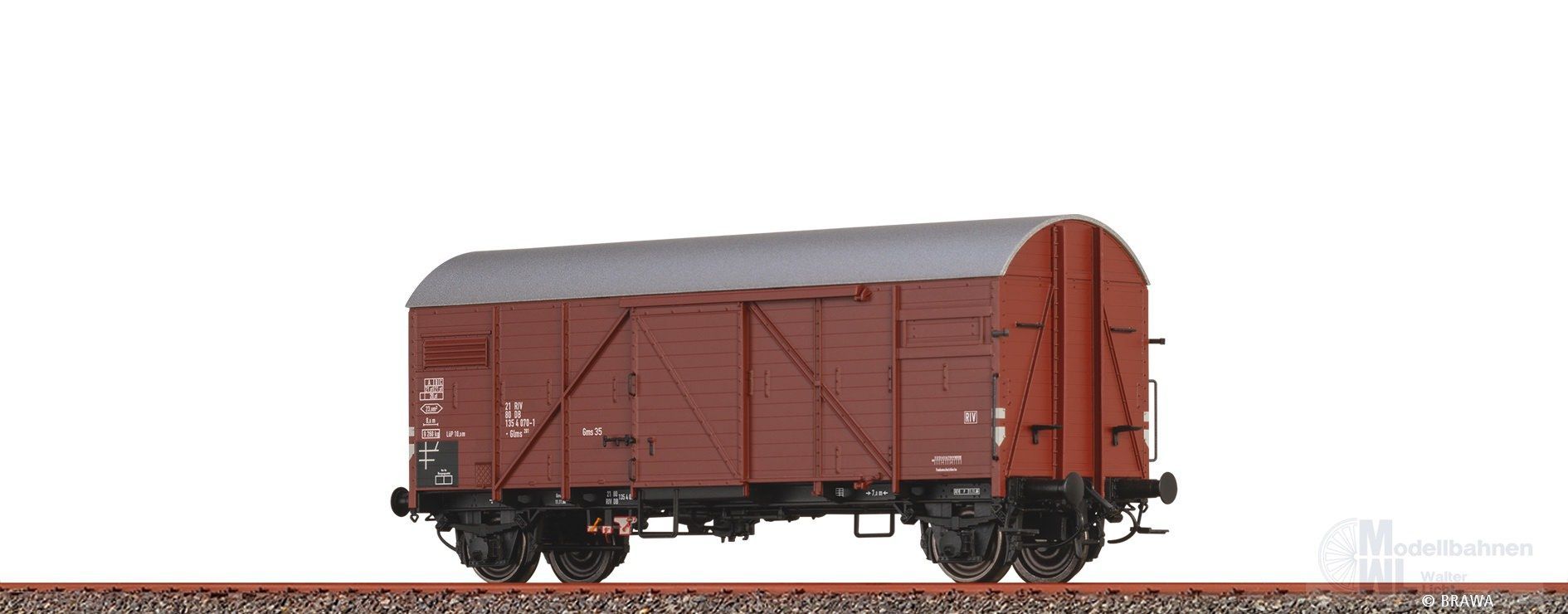 Brawa 51193 - Güterwagen ged. DB Ep.IV Glms201 H0/GL