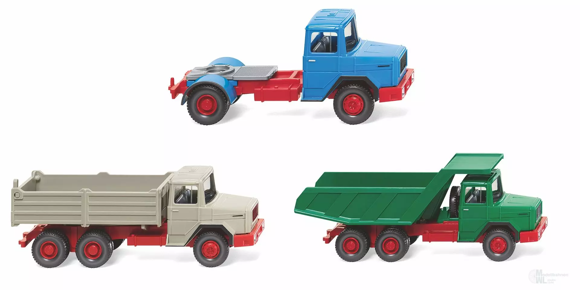 Wiking 099099 - Set Magirus Baubullen 3 Fahrzeuge H0 1:87