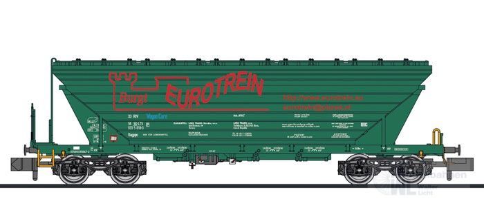 Liliput 265901 - Getreidetransportwagen Burgt EUROTREIN SK Ep.V/VI grün Uagpps N 1:160