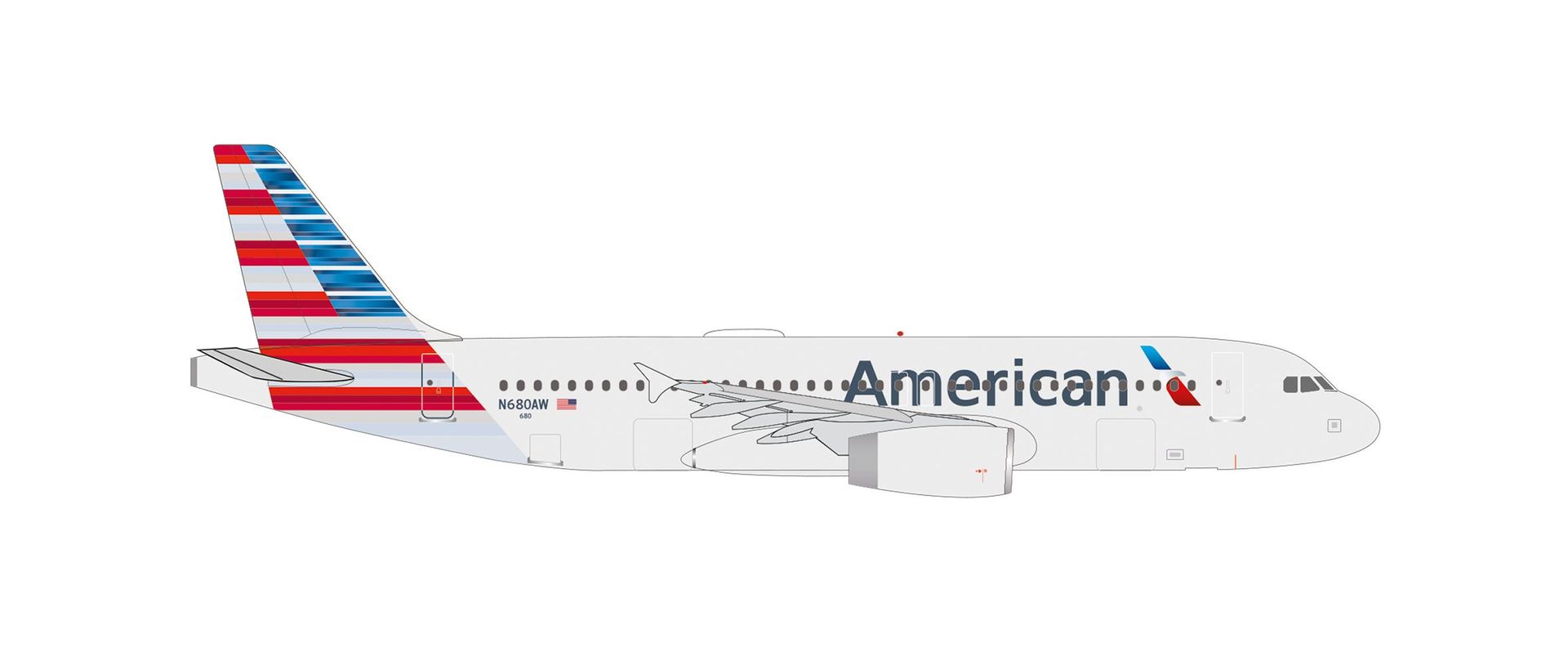 Herpa 538879 - Airbus A320 American Airlines 1:500