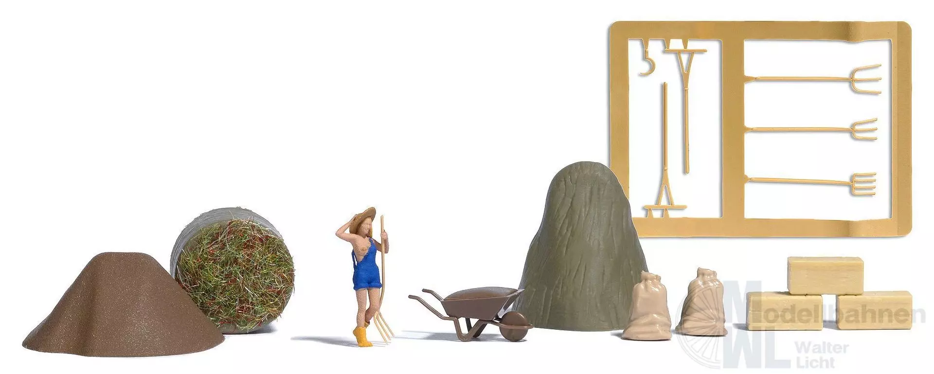 Busch 79850 - A-Set:Model mit Heugabel H0 1:87