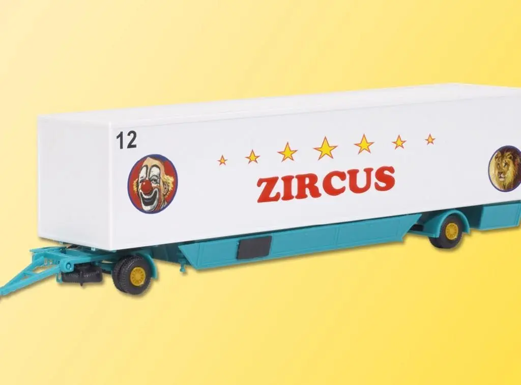 Kibri 14658 - Zirkus Zeltstangen- und Kofferanhänger 2 Stück H0 1:87