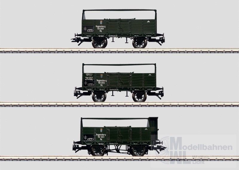 Märklin 46020 - MÄRKLIN - Mittelbordwagen Set K.Bay.Sts.B. Ep.I 3.tlg. H0/WS Märklin 46020 - MÄRKLIN - Mittelbordwagen Set K.Bay.Sts.B. Ep.I 3.tlg. H0/WS