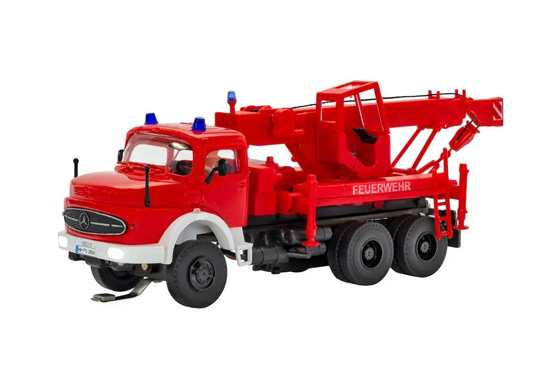 Viessmann 8052 - CarMotion Mercedes-Benz Rundhauber Bergekran Feuerwehr H0 1:87