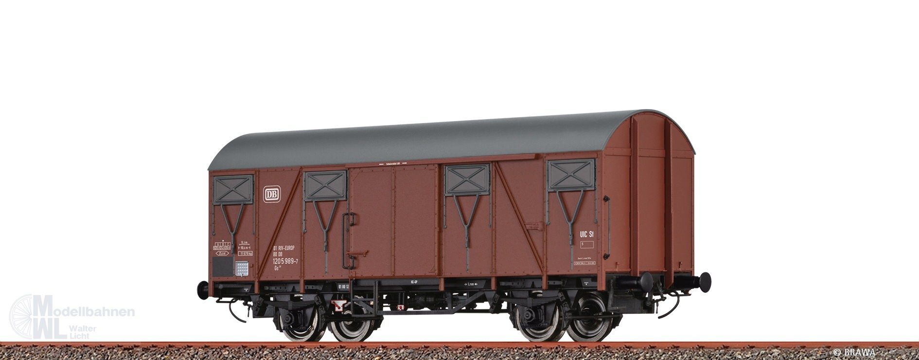 Brawa 50154 - Güterwagen ged. DB Ep.IV Gs210 H0/GL