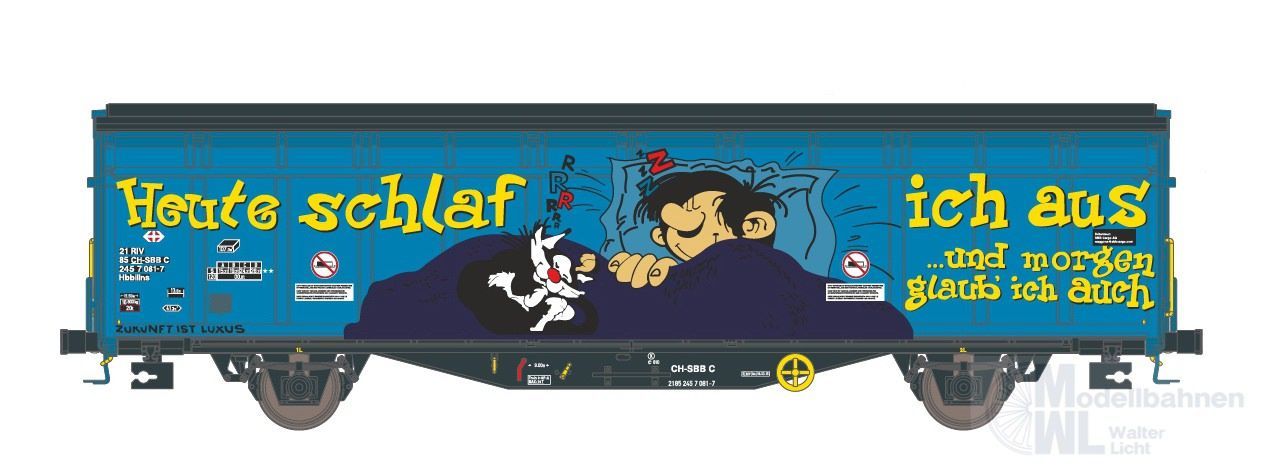 Hobbytrain 45103 - Schiebewandwagen SBB Ep.VI Hbbillns Graffiti-Serie 1 H0/GL Hobbytrain 45103 - Schiebewandwagen SBB Ep.VI Hbbillns Graffiti-Serie 1 H0/GL