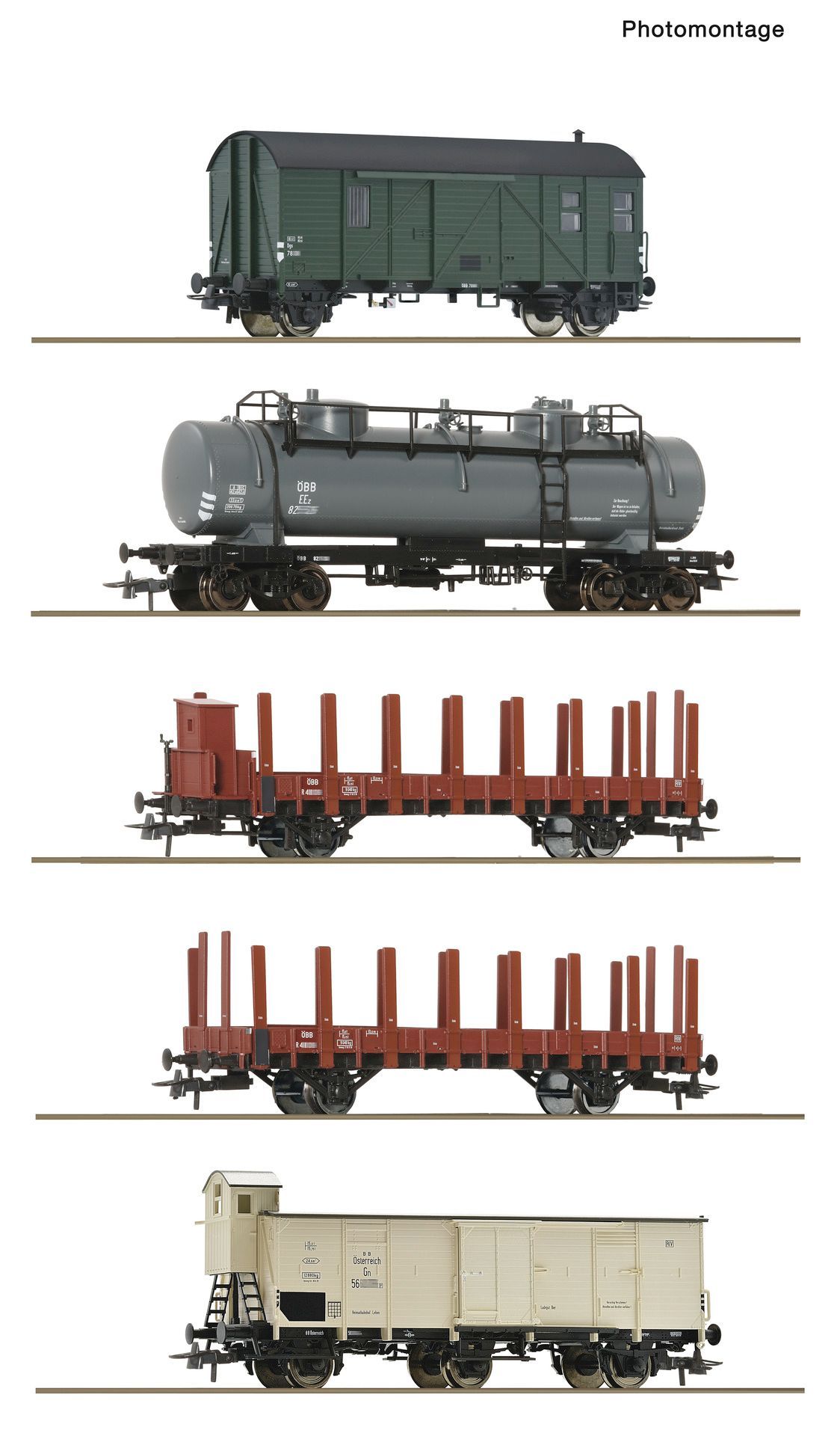 Roco 6600384 - Güterzug Set ÖBB Ep.III/IV H0/GL