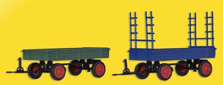 Kibri 15702 - FENDT Gummiradwagen 2 Stück H0 1:87 Kibri 15702 - FENDT Gummiradwagen 2 Stück H0 1:87